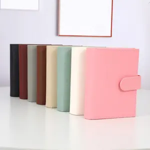 Cadeau de papeterie Ins FB TK Etsy Best Seller Luxe A7 Litchi Enveloppe en cuir comme classeur de cartes et portefeuille de reliure de budget en espèces