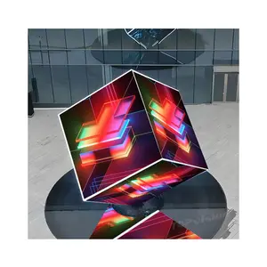 New Hot Sale Indoor P2.6 P2.976 P3.91 P4.81 Advertising Right Angle Corner Curved Led Cube Display
