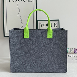 Tùy Chỉnh In Biểu Tượng Màu Sắc Len Cảm Thấy Vải Lưu Trữ <span class=keywords><strong>Tote</strong></span> Túi Công Suất Lớn Cảm Thấy Mua Sắm Túi Xách Cho Phụ Nữ Phụ Nữ Bán Buôn - Product Image 6