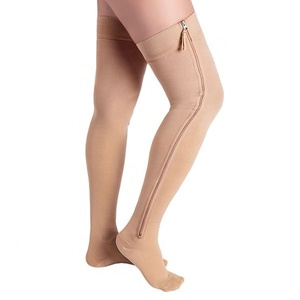 <span class=keywords><strong>Precio</strong></span> de fábrica 20-30mmHg tejer Nylon venas varicosas calcetines cremallera muslo calcetines de alta compresión <span class=keywords><strong>medias</strong></span> con silicona - Product Image 2