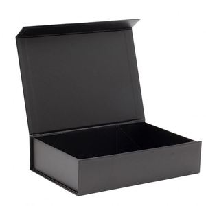 Custom Brand logo A5 Shallow Paper Rigid <b>Black</b> Corporate <b>Gift</b> Packaging <b>Boxes</b> Wholesale - Product Image 2