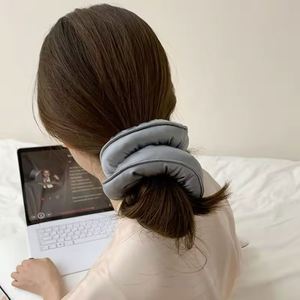 Meilleures ventes : Chouchous en satin uni, rembourrés en éponge épaisse, style coussin, pour femmes, accessoires et bandeaux pour cheveux de nuit - Product Image 3