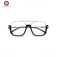 Montura Óptica de Acetato y Acero Inoxidable Más Vendida, Gafas de Diseñador con Logotipo Personalizado, Montura de Gafas de Metal y Acetato