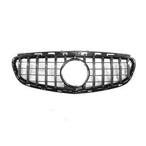 Grille de Mercedes-Benz Classe E W212 Noir Brillant avec Bandes Argentées pour Édition Sport 2013-2015 Pièce de Remplacement - Product Image 3