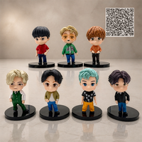 Lot de figurines miniatures Kpop Chibi Boy Band Idol Merch pour décoration d'événements, cadeaux de fête, centres de table et objets promotionnels
