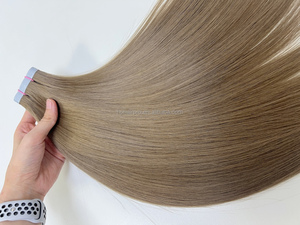 Nastro invisibile di qualità di lusso trama 100% <span class=keywords><strong>capelli</strong></span> umani a doppio <span class=keywords><strong>colore</strong></span> marrone <span class=keywords><strong>cenere</strong></span> 20 pollici 100g nastro lungo nella trama dei <span class=keywords><strong>capelli</strong></span> in magazzino - Product Image 2
