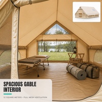 Tente de camping gonflable 12 panneaux, trois saisons, en PVC et tissu Oxford, deux chambres séparées, ouverture rapide et automatique