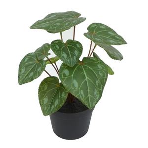 Office Decoration Faux Tree Green Plant 12 Lvs 28cm Real Touch Artificial Cyclamen Bonsai Artificial Plants With Plastic Pot