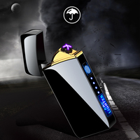 Logo personnalisé briquet sans flamme rechargeable à double arc de cercle briquets électroniques rechargeables USB