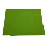 Carpeta de Archivo Manila en Forma de L, Tamaño A4, Protector de Papel Colorido Sin Perforaciones para Oficina y Escuela