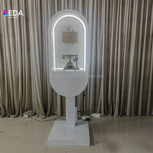 LEDA Modern White Telephone Booth SMOOTH Events Metal <b>Frame</b> Wedding Decoration Party <b>Backdrop</b> Photo Telephone - Product Image 4