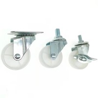 Roue pivotante non pneumatique super robuste de 2 pouces en polypropylène (PP) avec frein intégré pour chaise, hôpital, atelier, extérieur