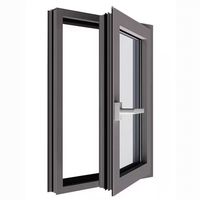 Fenêtres en aluminium à double vitrage, design moderne, pour maison et commerce, avec fonctions battante, oscillo-battante et basculante, personnalisables
