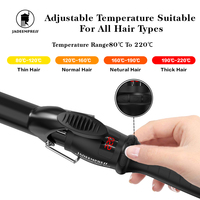 Fer à Boucler Électrique Magique Rotatif à 360° avec Revêtement Céramique PTC, Écran LCD, Chaleur Réglable, 3 Niveaux de Température, Idéal Maison et Hôtel