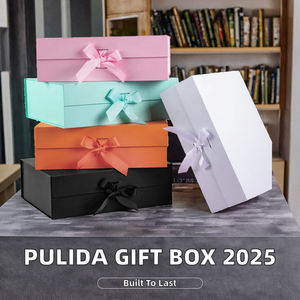 2025 New Pulida Aseptic Logo Printing Paperboard Magnetic <b>Foldable</b> Ribbon Magnets Gift <b>Box</b> Garment Apparel Clothing Packaging - Product Image 2