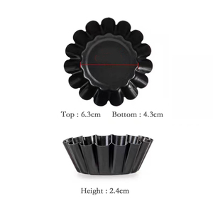 Cupcake Muffin Pie <span class=keywords><strong>Molde</strong></span> Reutilizable Pudín Hojalata Herramienta para hornear <span class=keywords><strong>Molde</strong></span> <span class=keywords><strong>de</strong></span> tarta <span class=keywords><strong>de</strong></span> huevo <span class=keywords><strong>de</strong></span> acero al carbono no pegajoso - Product Image 6