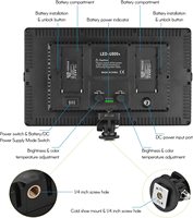 Lumière vidéo professionnelle 800 LED 800 pièces Bi-3200-5600K pour la photographie en studio et le maquillage en direct