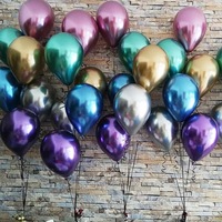 Ballons en latex épais de 12 pouces, 2,8 g, rouge chrome métallisé, très demandés, pour décorations de fêtes d'anniversaire et de mariage