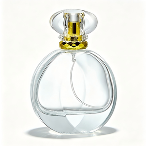 Flacon de parfum en verre mat incurvé de 50 ml, écologique, en stock, rechargeable, vide, design DIY, avec bouchon en cristal et col à vis - Product Image 5