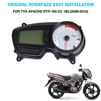 Compteur de Vitesse et Carburant Numérique 12V pour Moto avec Odomètre, Tachymètre et Horloge pour TVS APACHE RTR 160 CC 180