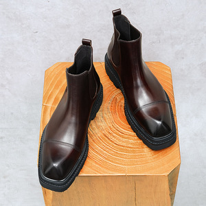 Latest Model High End Custom Casual Genuine Leather Business Breathable Height Increasing Autumn Men's <b>Boots</b> - Product Image 4