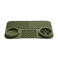 Nouvelle gamelle carrée en silicone écologique pour chiens, à léchage lent, avec ventouse, pour l'eau et la nourriture, emballée, fournitures pour animaux de compagnie en gros
