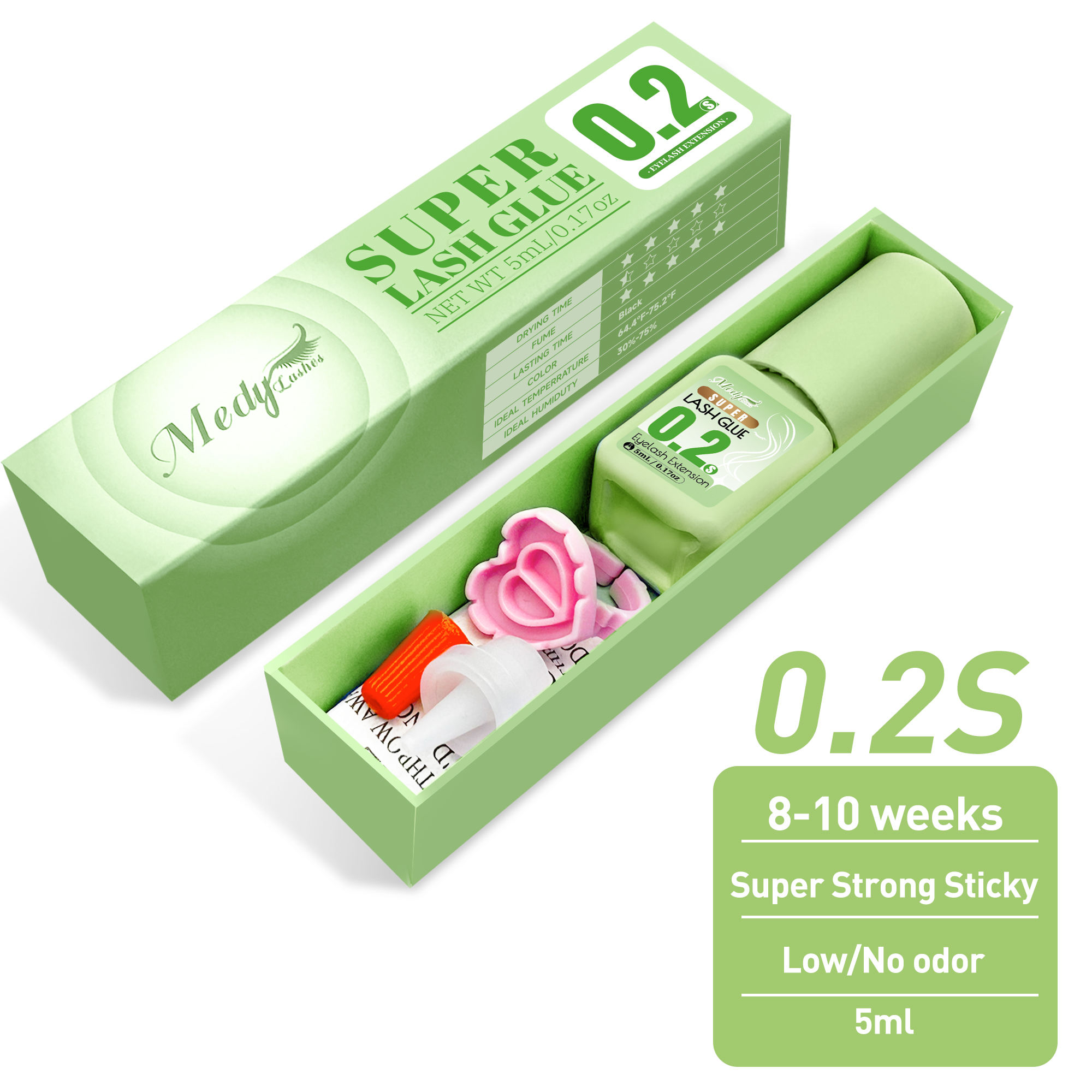 Pegamento para pestañas mejorado 0.2s