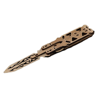 Couteau pliant papillon à lame articulée, modèle de puzzle en bois à assembler, jouet éducatif, style CSGO, couteau de jeu à assembler