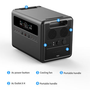 도매 순수 사인파 야외 홈 업 배터리 2200w Lifepo4 태양열 캠핑 에너지 발전기 휴대용 발전소 시스템 - Product Image 2