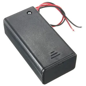 1x9V Battery Case Titular Box com fio de chumbo ON/OFF Switch suporte de bateria Batteriehalter