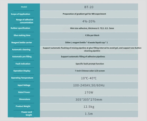 Instrumento Automático para la Preparación de Geles - Preparación de Geles con Gradiente, Preparación de Geles Isocráticos, Preparación de Geles con un Solo Clic para Laboratorio - Product Image 2
