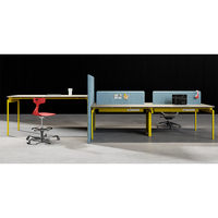 Mobilier de bureau moderne Panneau de particules Ordinateur de bureau 2/4/6/8 personnes Bureau pour 2/4/6/8 places Poste de travail