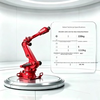 Lengan Robot Industri 6-Axis dengan Gearbox PLC, Beban Angkut 220kg untuk Pengecatan Semprot, Pengelasan, Pemesinan, Motor Servo-Elektrik IP67