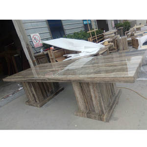 Table à manger personnalisées en marbre, livraison gratuite, <span class=keywords><strong>6</strong></span> places, intérieur en pierre, verine - Product Image 4