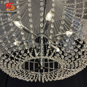 Lustre LED Rétro en Fer Forgé Lisse pour Mariage, Alimenté par Courant Alternatif, Suspension Décorative pour Plafond de Mariage Luxueux - Product Image 4