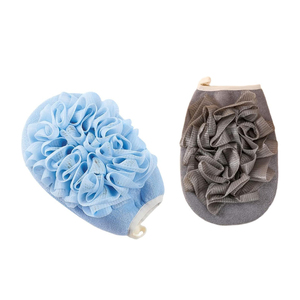 Soft Mesh Flower Bath Loofah <b>Sponge</b> Glove Custom Glove Eco-friendly All Natural Deep Exfoliating <b>Shower</b> Body Scrubber - Product Image 1