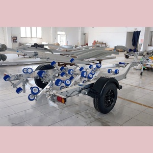 Robusto Rimorchio per Yacht e Imbarcazioni in Alluminio da 6,15m (20 piedi) con Asse Singolo e <span class=keywords><strong>Rulli</strong></span> Oscillanti, al Miglior Prezzo di Fabbrica per Trasporto e Movimentazione di Imbarcazioni - Product Image 4