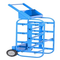 Caddie à câble d'essieu multiples portable, distributeur de armature à Multi bobines, caddie à bobine