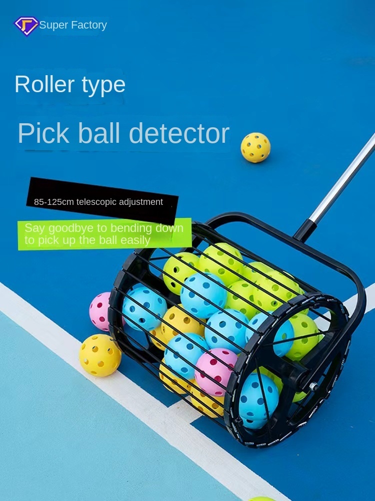 Rolling Ball Picker Pickleball Balls Multi-Ball Trainer Automatic Telescopic Aluminum Alloy Portable Indoor Outdoor 50