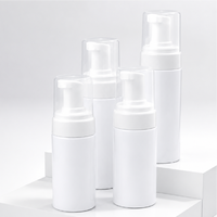 Flacon pompe portable en mousse blanche PET pour soins de la peau, personnalisable avec impression sérigraphique