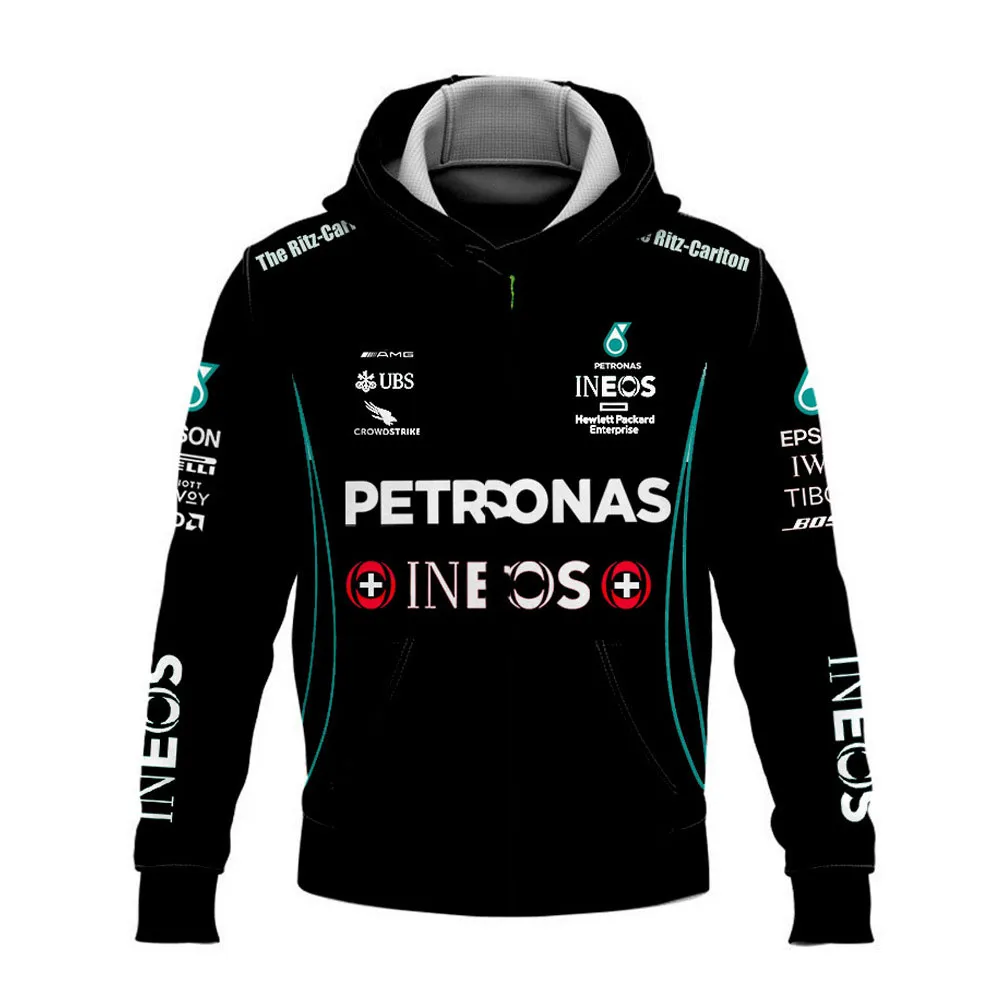 Hot F1 Hoodie Formula One Team Car Racing 3D Print Gulf Men Women Fashion Zipper Sweatshirt Children Spring Coat