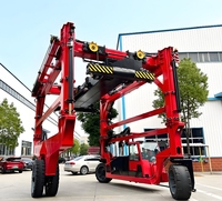Grue de conteneurs à moteur diesel de 35, 45, 60 et 80 tonnes pour le levage de conteneurs de 20 et 40 pieds, chariot porte-conteneurs