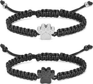 Bracelet pendentif <span class=keywords><strong>patte</strong></span> de chien pour cendres d'animaux, bijou urne commémorative, cadeau souvenir personnalisé avec logo - Product Image 1