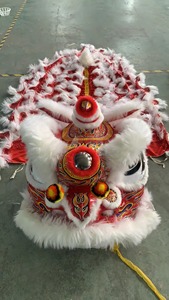 Traje de baile de León artesanal de China <span class=keywords><strong>para</strong></span> adultos, traje de actuación de tamaño Normal <span class=keywords><strong>para</strong></span> <span class=keywords><strong>dos</strong></span> <span class=keywords><strong>personas</strong></span>, traje de León de baile de cultura china - Product Image 3