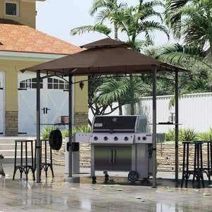 ABCCANOPY Pavillon De <span class=keywords><strong>Barbecue</strong></span> Pavillon BBQ 2,45X1,52 m Couleur Grise Toit De Rechange Tonnelle <span class=keywords><strong>Barbecue</strong></span> 2,4x1,5m Auvent Abri - Product Image 2
