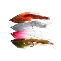 5.91 pouces articulé gros poisson truite brochet musqué bar pêche en mer leurre Baitfish mouche Flash Grizzly selle Hackle appât