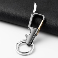 Porte-clés multifonctionnel créatif STD GX-739 en alliage de zinc, ouvre-bouteille, couteau détachable, style chinois, design haut de gamme pour hommes