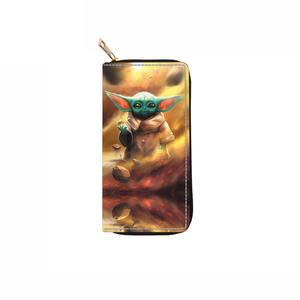 Anime in pelle sintetica Cool Cartoon <span class=keywords><strong>Star</strong></span> del portafoglio Yoda War borsa a gettoni porta carte Anti-smarrimento borse per telefono - Product Image 5