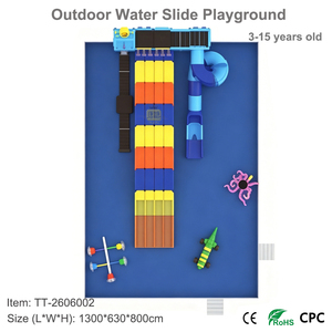 Ensemble de toboggans combinés pour piscine, équipement de <span class=keywords><strong>parc</strong></span> <span class=keywords><strong>aquatique</strong></span> pour <span class=keywords><strong>hôtel</strong></span>, <span class=keywords><strong>avec</strong></span> toboggan arc-en-ciel à déversement supérieur - Product Image 2