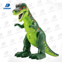 Pil kumandalı elektrikli Robot dinozor oyuncak interaktif ışıklar sesler yürüyüş eğitim Dino çocuklar kızlar için macera oyna
